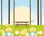 Vector Spring Landscape illustration