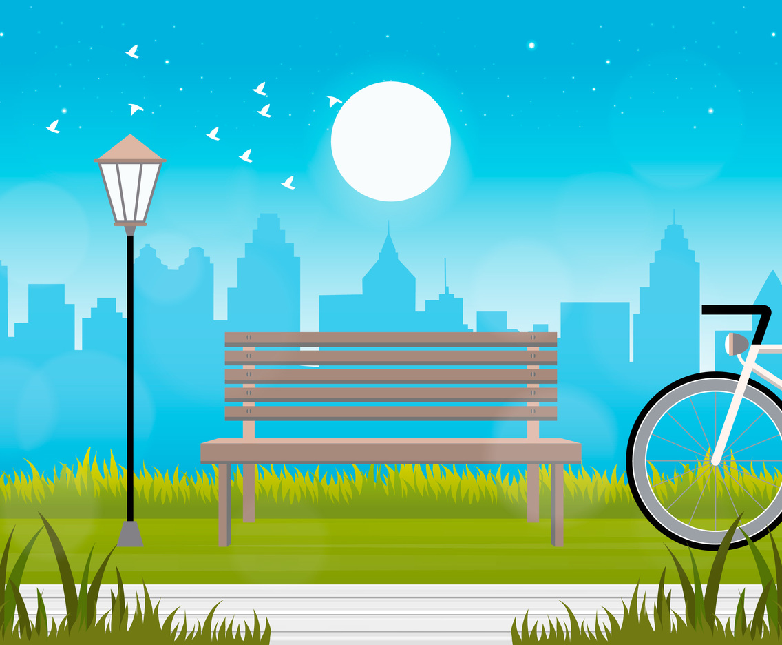 Vector Spring Landscape illustration