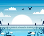 Vector Spring Landscape illustration