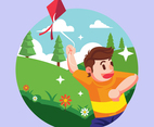 People flying Kite