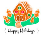 Gingerbread House With Tree