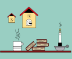 Books and Cuckoo Clock
