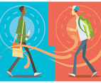 International Exchange Students Vector