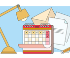 Organized Agenda Vector