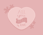 Pink Heart Love Card