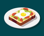 Avocado Toast Illustration
