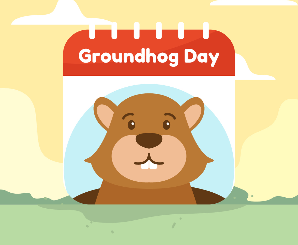 Groundhog Day Vector