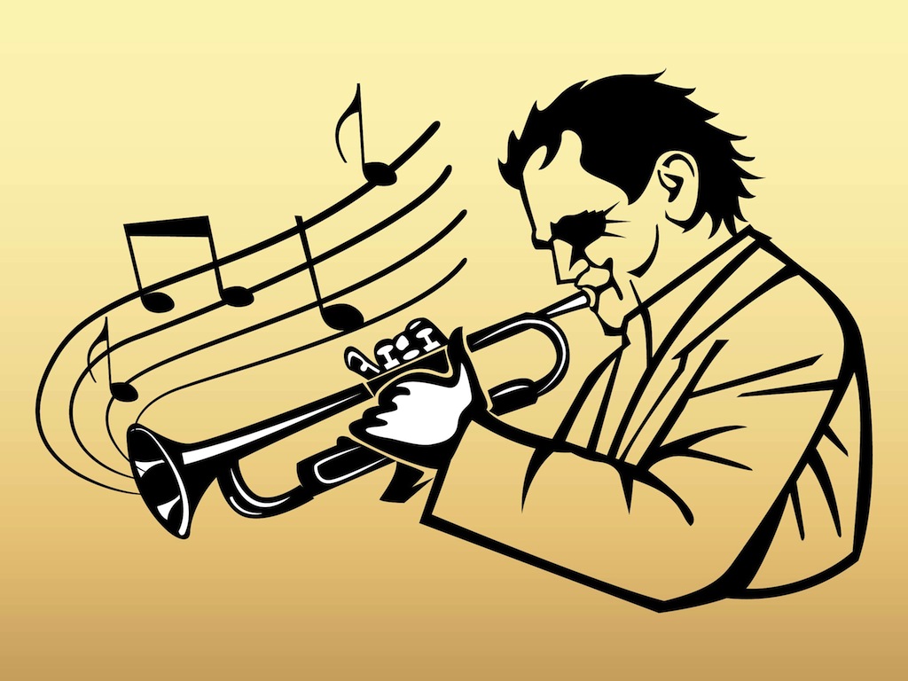 Trumpet Player Vector