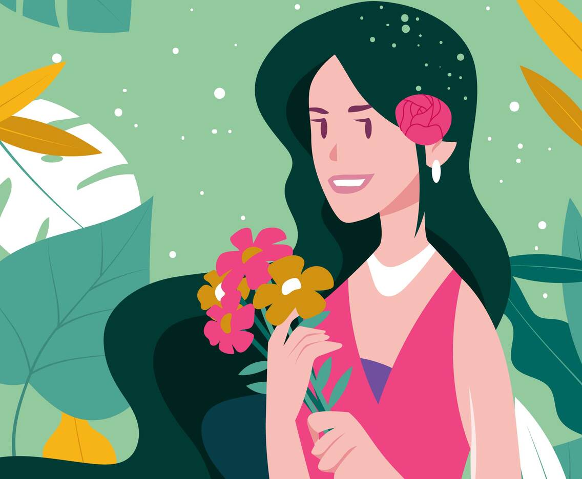 Girl With Flowers