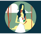Girl With a Rose Vector