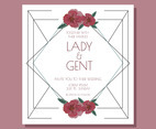 Geometric Wedding Invitation Vector