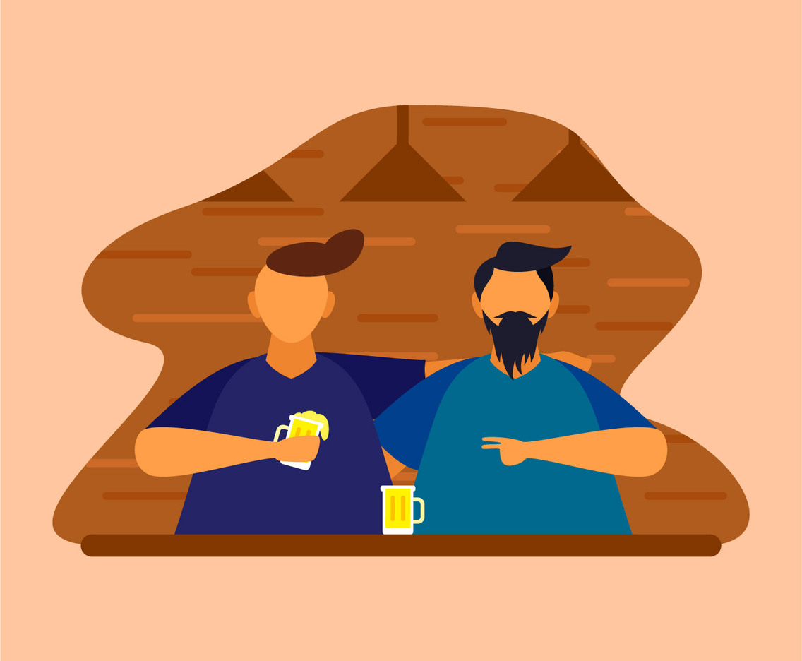 guys drinking beer