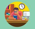 Bookworm Illustration