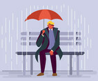 Boy Holding Umbrella