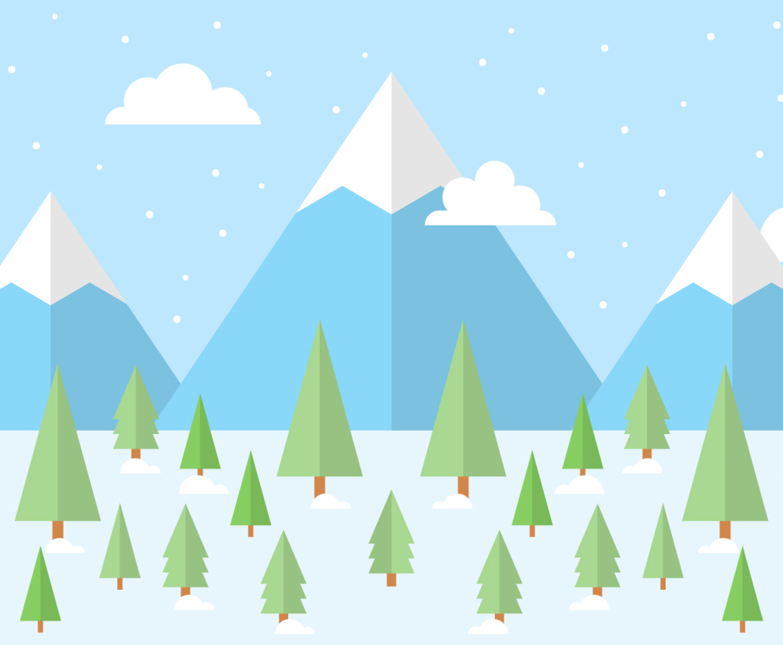 Cute Winter Forest Vectors