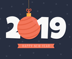 Christmas Decoration Forming a New Year Greeting