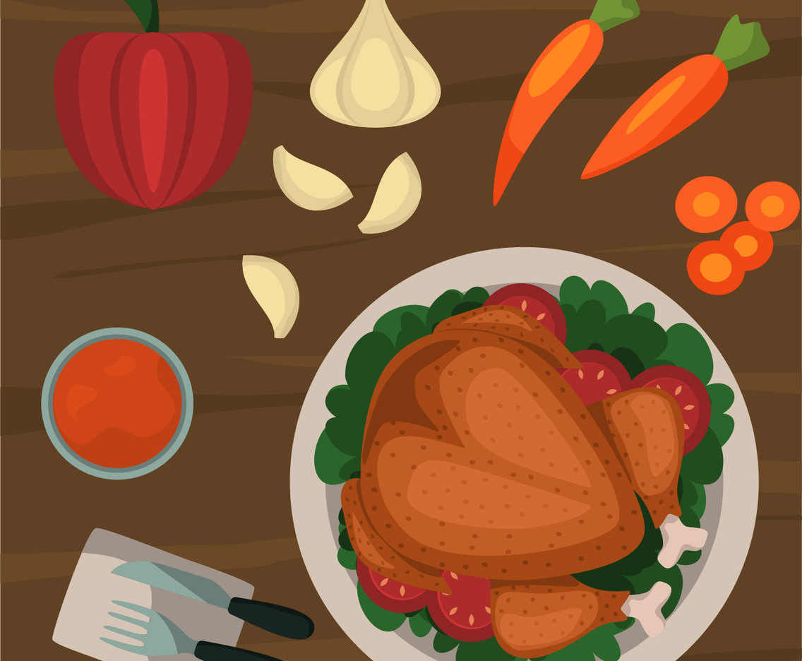 thanksgiving table overhead