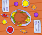 thanksgiving table overhead