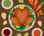 thanksgiving table overhead