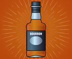 Whiskey Bottle Label Engraving Vintage Illustration