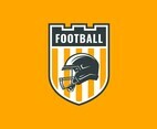 American Football Emblem Logo Castle Shield Vector
