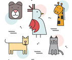 Geometric Simple Shape Animals