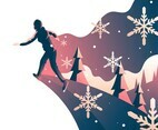 Woman Play Ice Skating Imagination