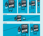 Cyber Monday social media post template for business, promotion and advertising