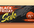 Black November Sale Banner Vector