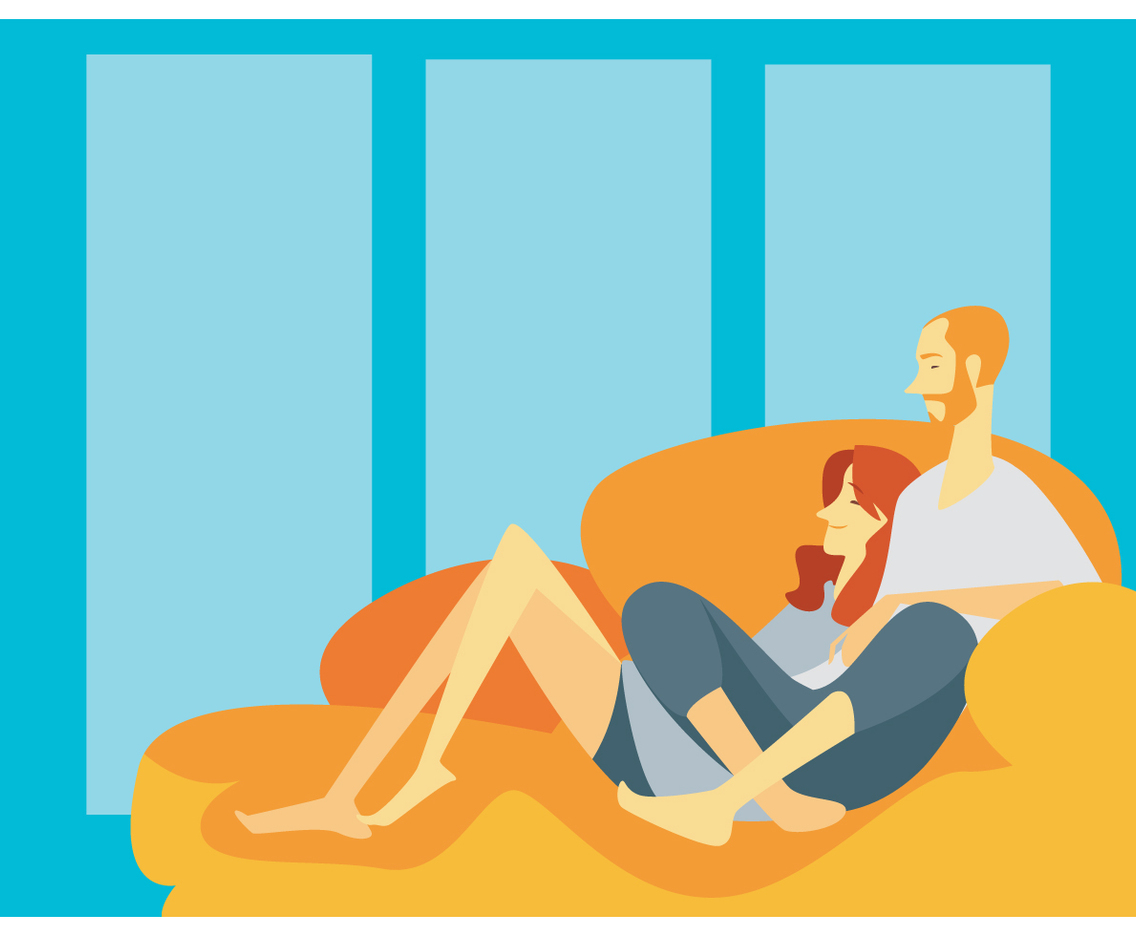 Chill Couple Vector