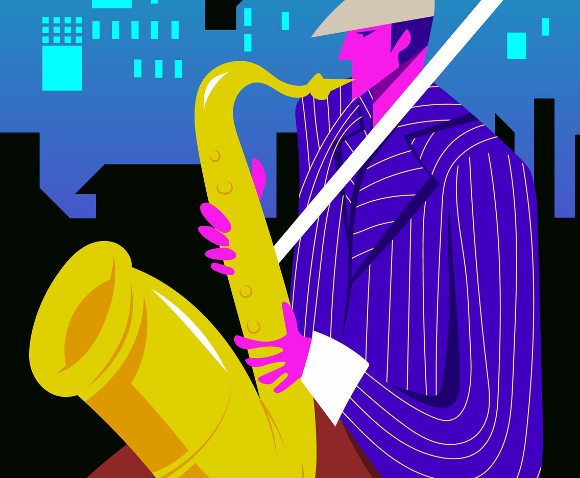 Playing Saxaphone