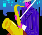 Playing Saxaphone