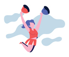 Jumping Cheerleader