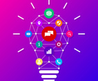 Creative Light Bulb With Drawing Business Strategy Plan Concept Idea Vector Illustration