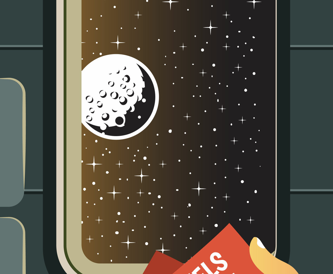 Moon Travel Poster