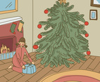 Girl Opening Presents