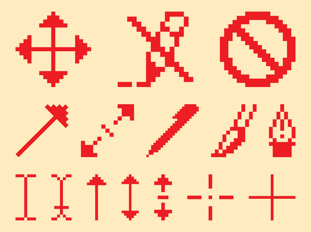 Pixelated Icon Set