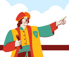 Columbus Day National USA Holiday Concept Vector Illustration