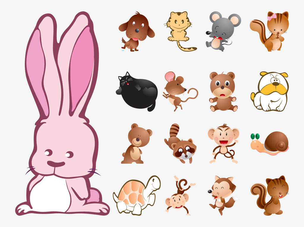 Cute Animals Vector Collection