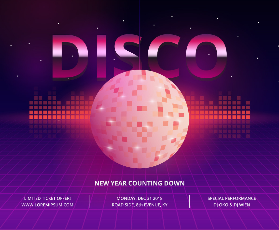 Retro Party and Gathering Poster Template