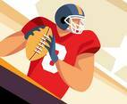 Football Player Vintage Card