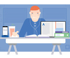 Vector Office Room Illustration