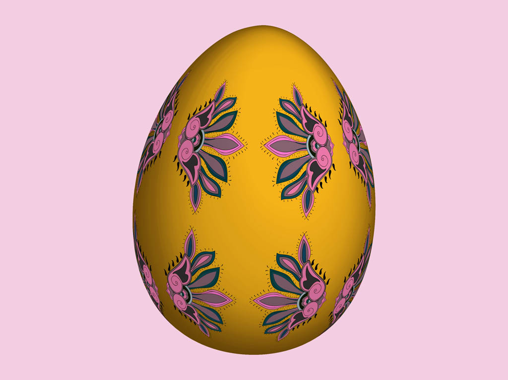 Floral Easter Egg