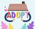 International Adoption Awareness Concept With House and Hand