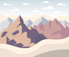 Mountain Landscape First Person Illustration