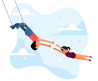 Trapeze Artist on the sky