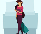 woman with suitcase