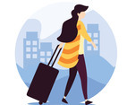 woman with suitcase