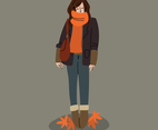 Cute Girl Who Loves Autumn