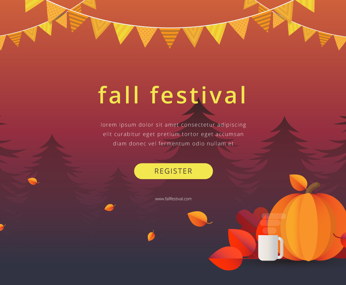 Fall Festival Seasonal Event Illustration